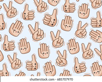 Cute hand pattern illustration