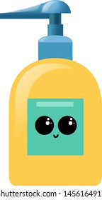 Jabón de mano, ilustración, vector sobre fondo blanco