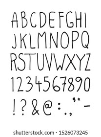 Cute hand writing font vector