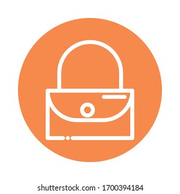 diseño de ilustración vectorial de iconos de estilo plano y bloques de bolsos de mano bonitos
