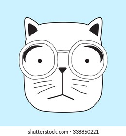 Cute Handdrawn Cat Vector Illustration EPS10