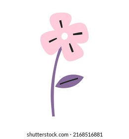 Cute Hand-drawn Flower Vector Illustration