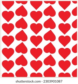 Cute hand-drawn hearts with seamless patterns, and lovely romantic backgrounds, great for Valentine's Day, Mother's Day, textiles, wallpapers, banners - vector design.