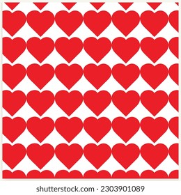 Cute hand-drawn hearts with seamless patterns, and lovely romantic backgrounds, great for Valentine's Day, Mother's Day, textiles, wallpapers, banners - vector design.