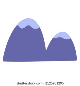 Cute hand-drawn mountains vector illustration