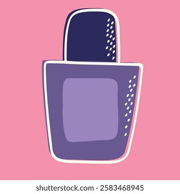 Cute Hand-Drawn Nail Polish Bottle Illustration