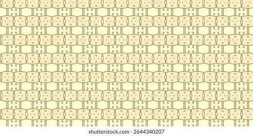 Cute hand-drawn robot faces in a seamless vector pattern. Ideal for kids’ textiles, tech prints, or playful backgrounds. Robot, cute, pattern, vector, tech.