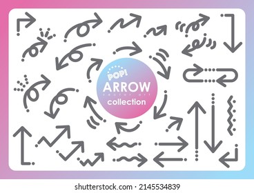 Cute hand-drawn set of arrows