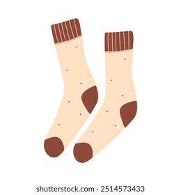 Cute hand-drawn socks. Vector design element. 