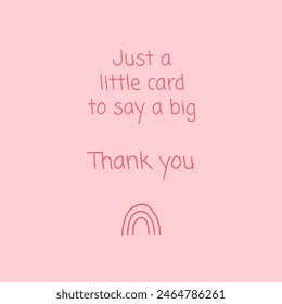 Cute hand-drawn thank you card