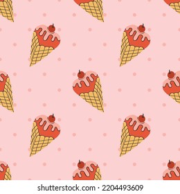 cute handraw valentine items seamless pattern design 
