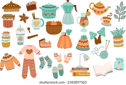 Cute Handrawn Flat Fall Elements 