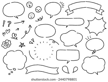 Cute handwritten speech bubble (bumpy line), vector illustration