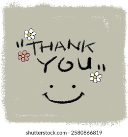 Cute handwritten thank you card memo