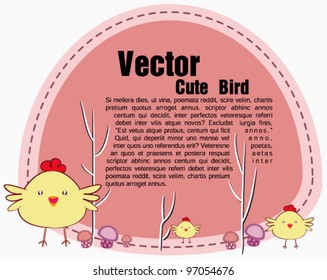 cute and happiness birds