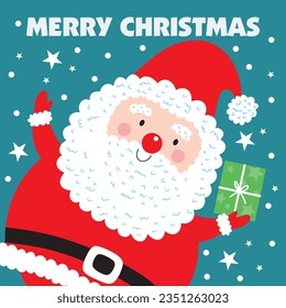 Cute happiness Santa cartoon image