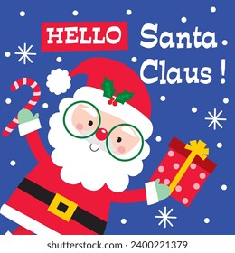 Cute Happiness Santa Claus vector