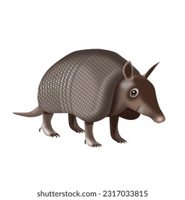 Cute and Happy 3D Armadillo