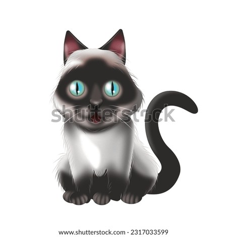 Cute and Happy 3D Black Cat