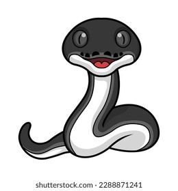 Cute happy albertisi snake cartoon