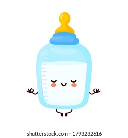 Cute Happy Baby Bottle Nipple Pacifier Stock Vector (Royalty Free ...