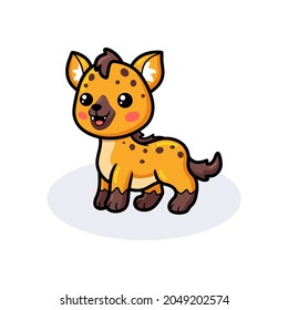 Cute Happy Baby Hyena Cartoon