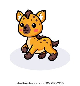 Cute Happy Baby Hyena Cartoon