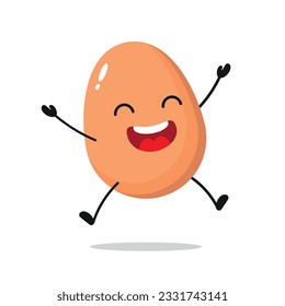 Hübscher, glücklicher Rübencharakter. Funny Fest springen Rübencartoon Emoticon in flachem Stil. Gemüseemoji-Vektorgrafik
