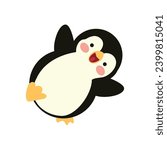 Cute Happy bird Penguin cartoon vector