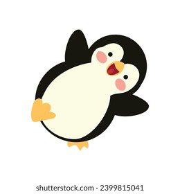 Cute Happy bird Penguin cartoon vector