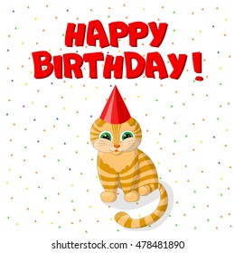 Cute Happy Birthday Card Fun Lopeared Stock Vector (Royalty Free ...