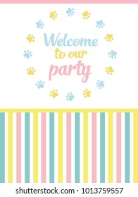 Cute happy birthday card. Vector illustration
