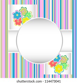 cute happy birthday card. vector illustration