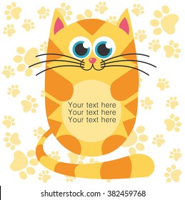 Cute happy birthday card. Vector illustration