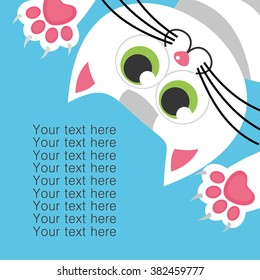 Cute happy birthday card. Vector illustration