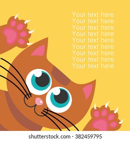 Cute happy birthday card. Vector illustration