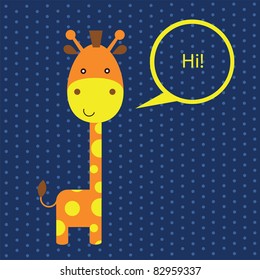 cute happy birthday card. vector illustration