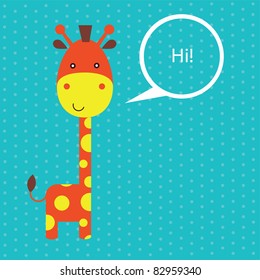 cute happy birthday card. vector illustration