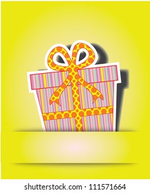 Cute happy birthday card/Vector illustration