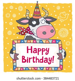 449 Birthday card cow template Images, Stock Photos & Vectors ...