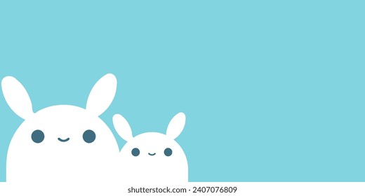 Cute happy blue wallpaper background vector.