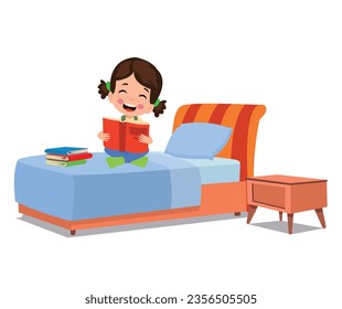 un chico feliz y lindo leyendo un libro