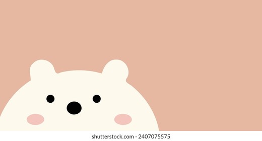 Cute happy brown wallpaper background vector.