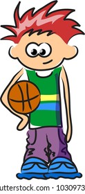 Cute happy cartoon boy