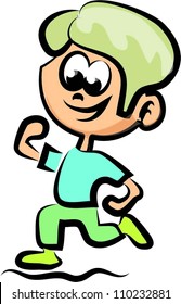 Cute happy cartoon kids