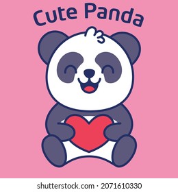 süße und fröhliche Cartoon-Panda 