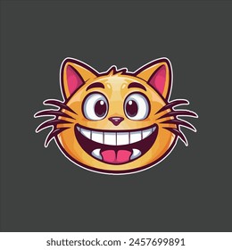 Cute and Happy Cat Sticker