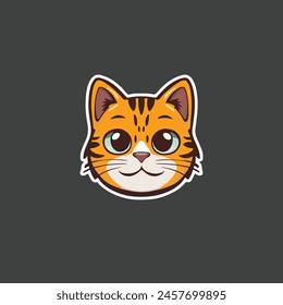 Cute and Happy Cat Sticker