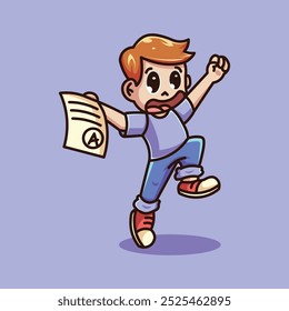 cute happy child - cute illustration