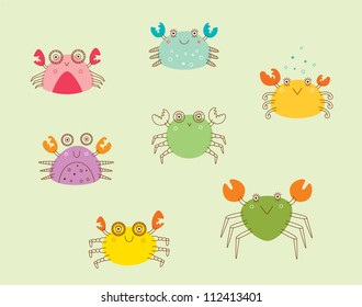 cute happy crab